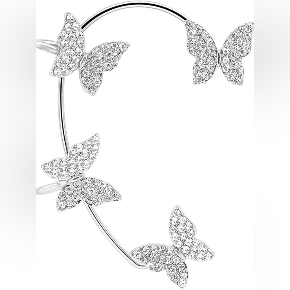 Sterling Silver Butterfly Ear Wrap